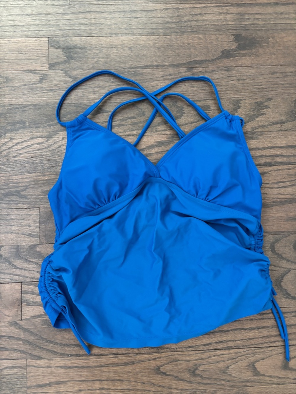 Blue Strappy Tank Top